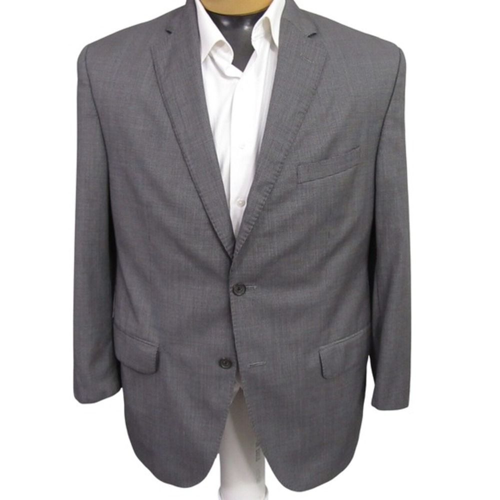 Cremieux Sport Coat 43R Light Gray Ing Micro Check Loro Piana Super 130s Wool‎